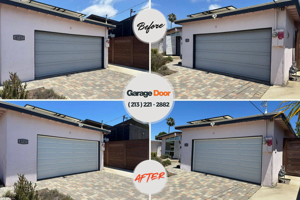 Before and after: garage door repair Mableton, GA